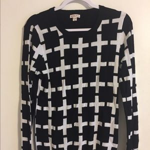 Merona black and white sweater